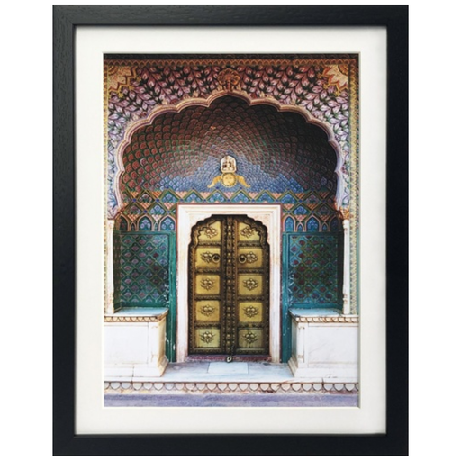 [162818-TT] Moroccan Door Green Framed Print 14Wx19H