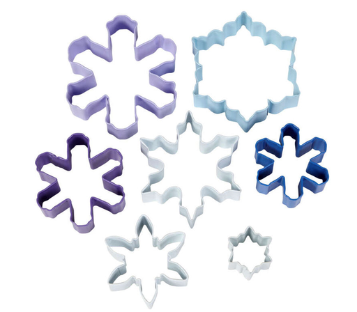 [163206-TT] Wilton Holiday Snowflake Cookie Cutter Set 7pc