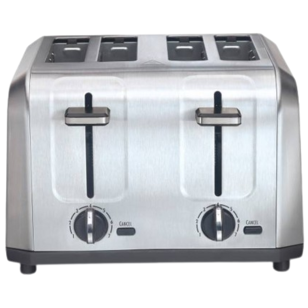 Brushed steel toaster sale