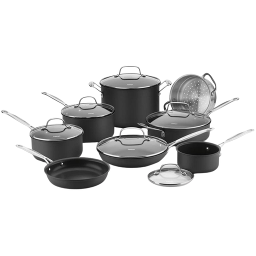 [164486-TT] Cuisinart Chef's Classic Hard Anodized Cookware Set 14pc