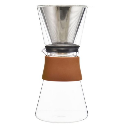 [164571-TT] Amsterdam Double Walled Glass Pour Over