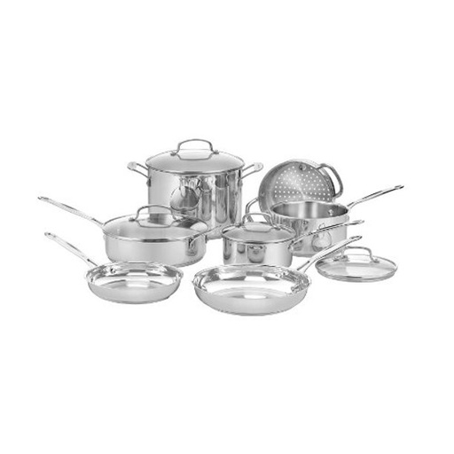 [164207-TT] Cuisinart Chef's Classic Stainless Steel Cookware Set 11pc