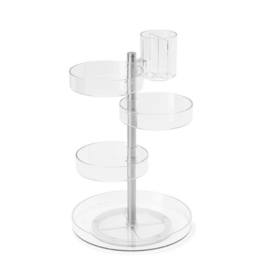 [164724-TT] Pirouette Organizer Clear/ Nickel