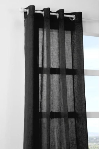 [164820-TT] Paloma Black Sheer Window Panel 98in