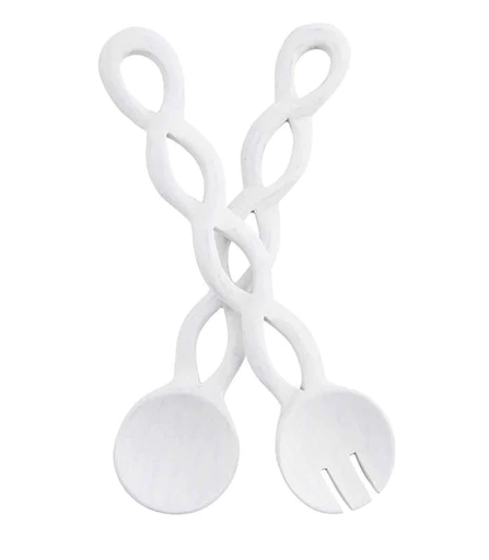 [165189-TT] Twisted Wood Server Set White