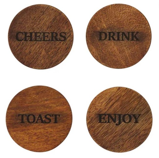 [165210-TT] Wine Cooler and Coaster Set of 4