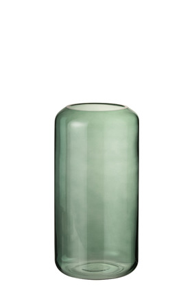 [165303-TT] Green Cylinder Vase  6in x 12in