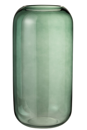 [165305-TT] Green Cylinder Vase 10in x 19in