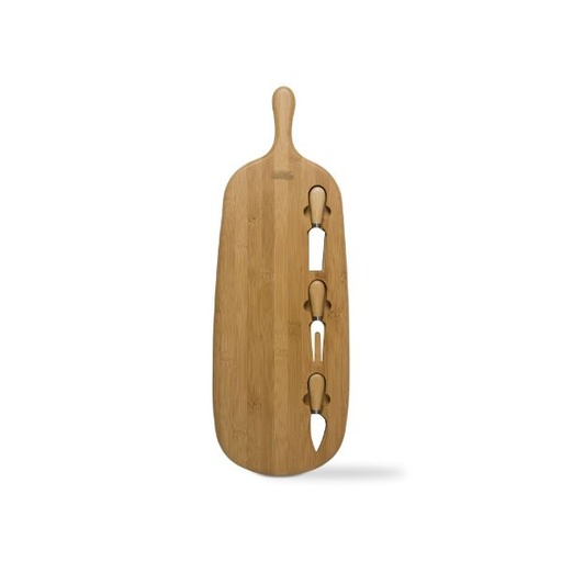 [165367-TT] Wooden Cheeseboard and Utensil Set 