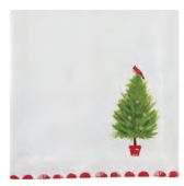 [165400-TT] Holiday Tree Bird Napkin