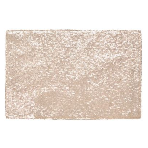 [165486-TT] Luxe Sequin Placemat Rose Gold
