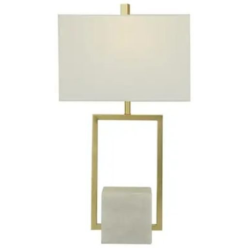 [165787-TT] Marble Table Lamp 27in