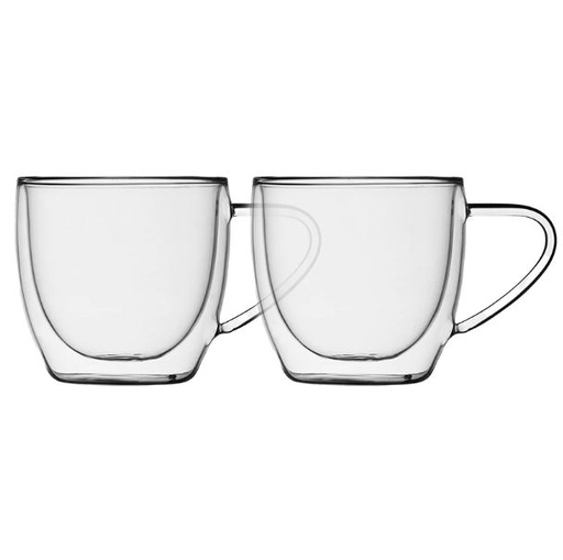 [165943-TT] Barista Double Walled Cappuccino Mug Set of 2