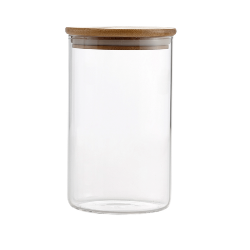 [165946-TT] Borosilicate Glass Jar with Bamboo Lid 35.2oz