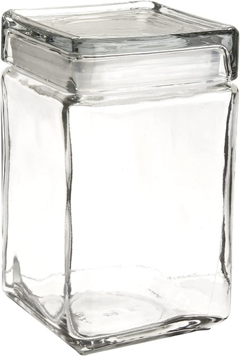 [166069-TT] Anchor Hocking Stackable Jar with Glass Lid 1.5qt