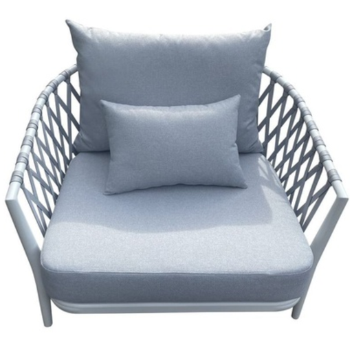 [166213-TT] Cayman Lounge Chair - White