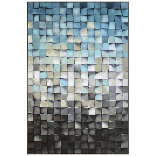 [167001-TT] Mosaic Sky Framed Canvas 40Wx60H