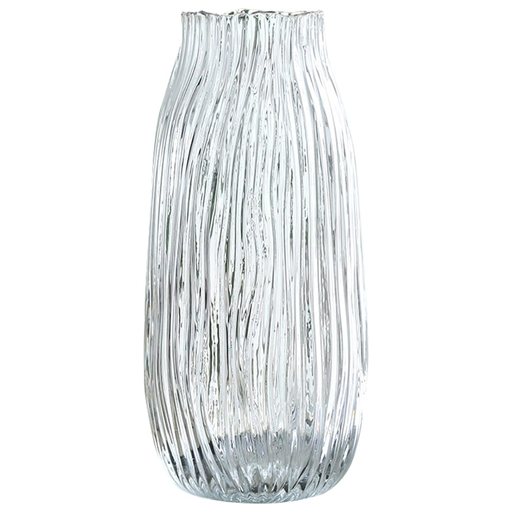 [167096-TT] Etched Bulb Vase 12in