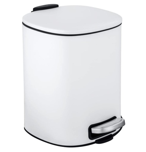 [167808-TT] Alassio White Pedal Bin 5L