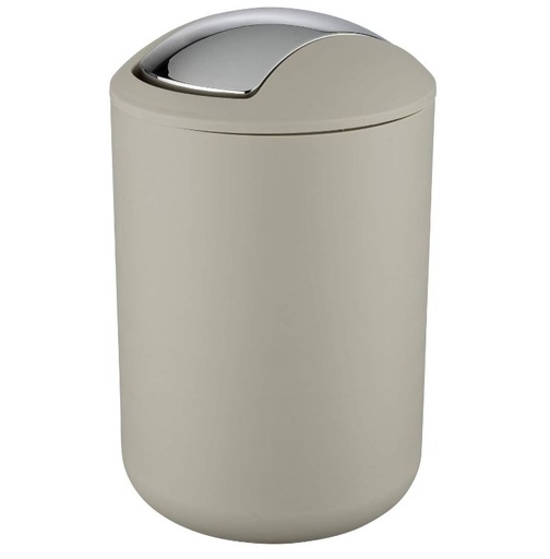 [167833-TT] Brasil Swing Cover Bin 6L Taupe