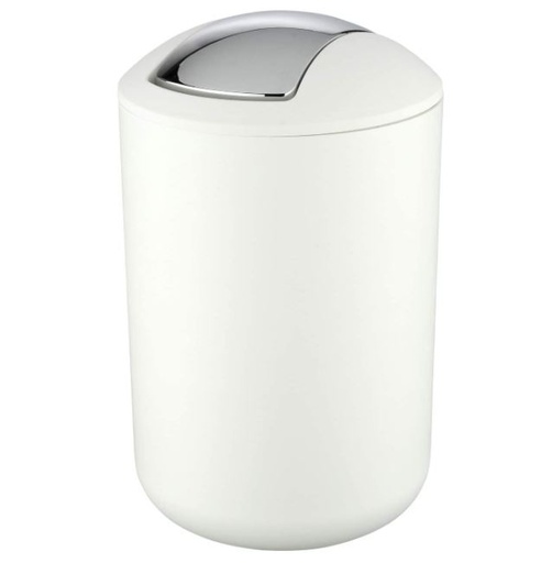 [167834-TT] Brasil Swing Cover Bin 6L White