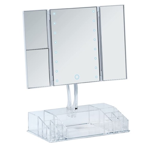 [167861-TT] Fanano LED Standing Mirror with Organizer