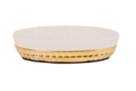 [167916-TT] Zeus Soap Dish White/Gold