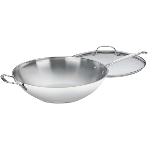[167179-TT] Cuisinart Stir-Fry w/ Helper Handle & Glass Cover 14in