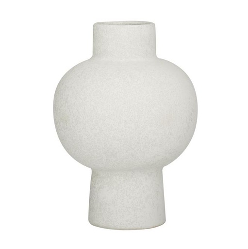 [168391-TT] White Ceramic Vase 12in